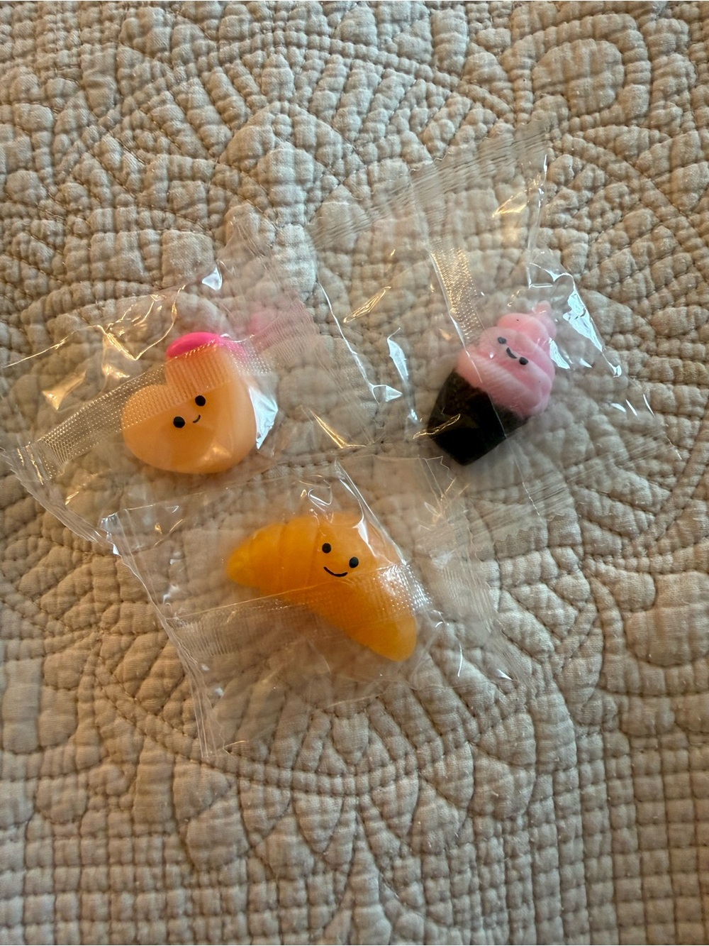Cute Small Pet Chew Toy Trio - Pink & Orange Smile Designs